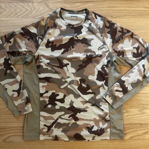 Simms Men’s camo solar flex shirt.